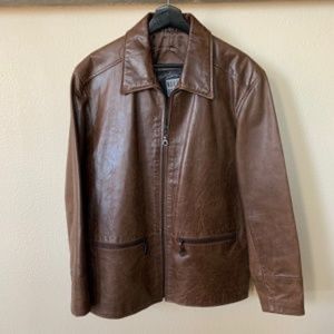 Michael Hoban Men's size Small (fits like Medium) Brown Leather Jacket
